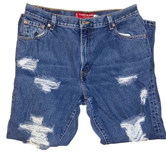 Levi’s 550 Distressed Women’s Straight Leg Jeans - Picture 1 of 6